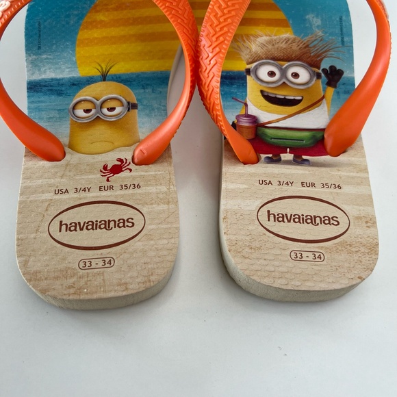 Havaianas Minions Flip Flop Sandal size 3/4Youth - Picture 3 of 8